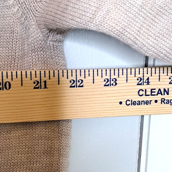 King Ranch Mens Large Beige Cardigan Sweater Merino Wool Blend Knit Quarter Zip - Picture 9 of 13